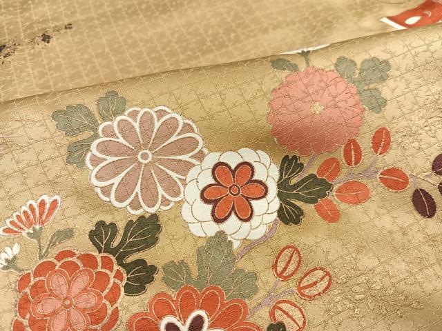 平和屋着物●訪問着　花蝶文　金彩　松屋扱い　正絹　逸品　AAAW5561ph