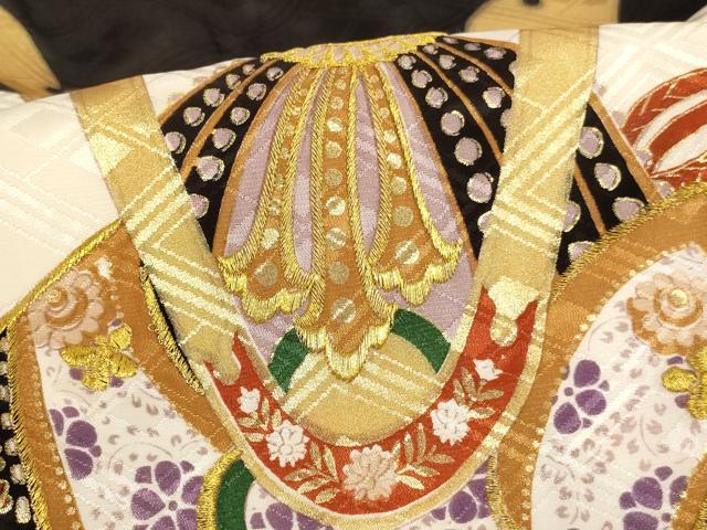 平和屋着物[]お宮参り　男の子　祝着　産着　初着　のしめ　刺繍　兜松文　金糸　金彩　AAAW6902ja