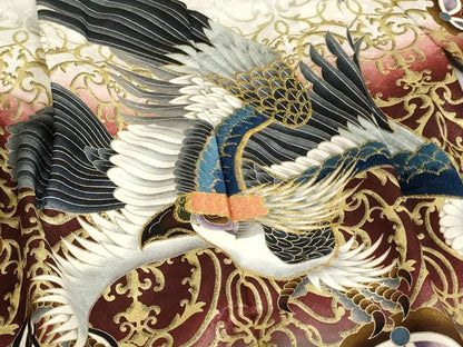 平和屋着物[]七五三　男の子　5歳　羽織　刺繍　鷹　暈し染め　金糸　金彩　AAAW6948ja