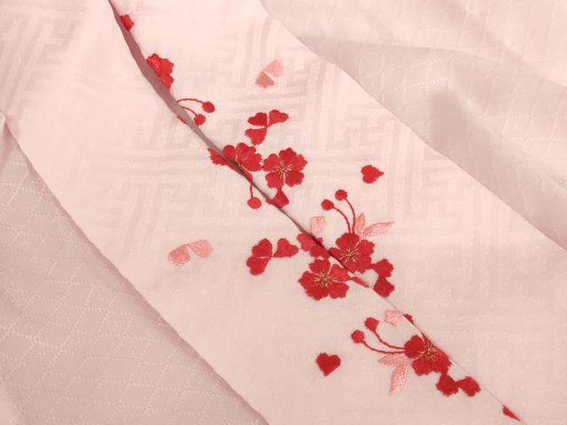 平和屋着物[]七五三　女の子　７歳　祝着　四つ身　長襦袢セット　刺繍　束ね熨斗花文　暈し染め　金糸　AAAW6960ja