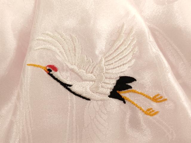 平和屋本店[]お宮参り　女の子　小物セット　刺繍　飛鶴文　箱付き　逸品　未使用　AAAW6998ja