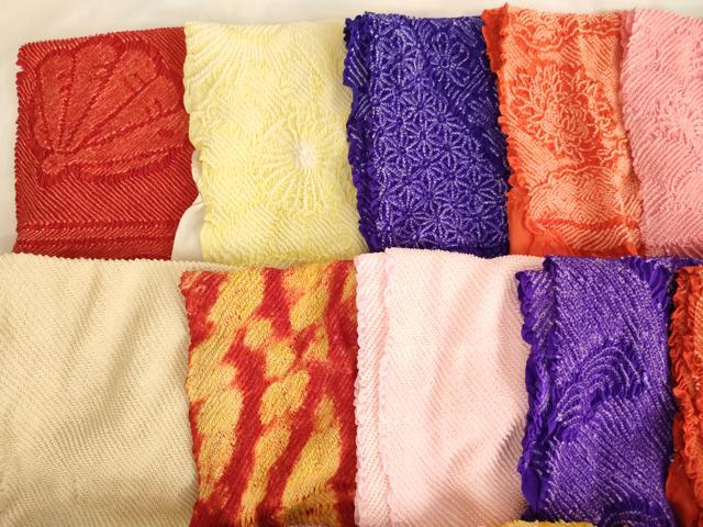 平和屋着物[]七五三　女の子　和装小物　帯揚げ25枚セット　総絞り　中抜き絞り　正絹　逸品　AAAW7043ja
