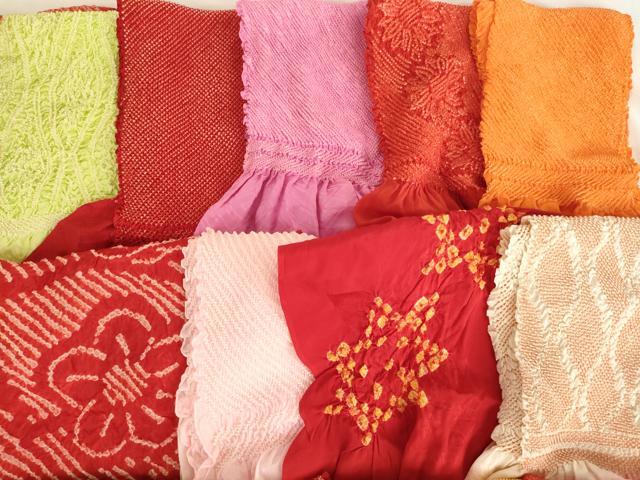 平和屋着物[]七五三　女の子　和装小物　帯揚げ25枚セット　総絞り　中抜き絞り　正絹　逸品　AAAW7052ja