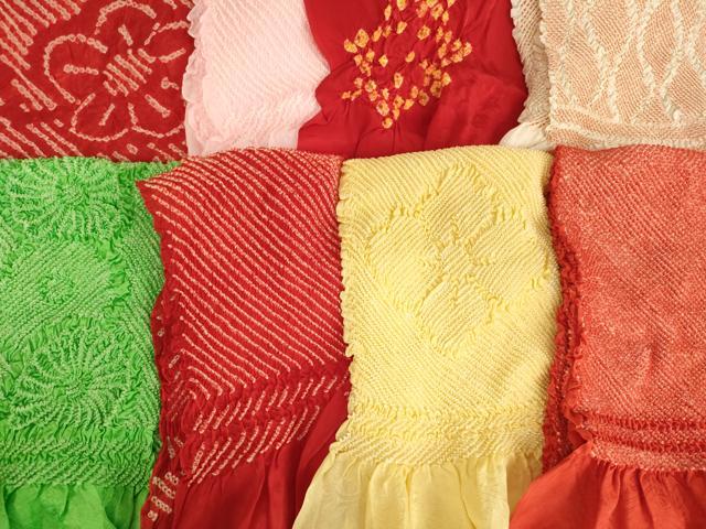平和屋着物[]七五三　女の子　和装小物　帯揚げ25枚セット　総絞り　中抜き絞り　正絹　逸品　AAAW7052ja