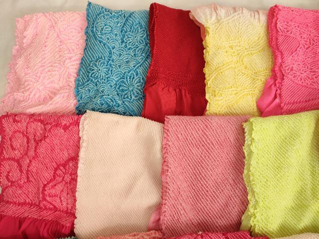 平和屋着物[]七五三　女の子　和装小物　帯揚げ25枚セット　総絞り　中抜き絞り　正絹　逸品　AAAW7060ja