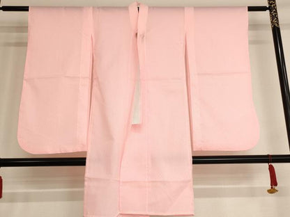 平和屋着物[]七五三　女の子　７歳　祝着　四つ身　長襦袢セット　花手毬文　暈し染め　金彩　未使用　AAAW7078ja
