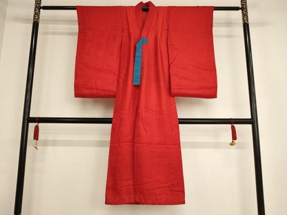 平和屋着物[]アンティーク　大正ロマン　七五三　女の子　７歳　祝着　四つ身　長襦袢セット　刺繍　花筏文　金糸　正絹　逸品　AAAW7097ja