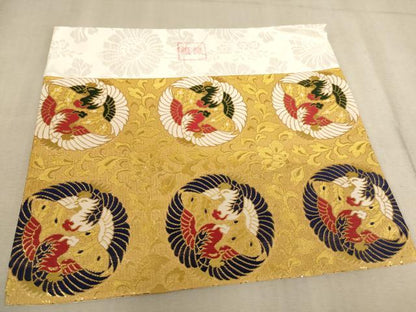 平和屋本店▼打敷　内敷　綴織　向い鳥文　金襴　法衣　寺院　仏具　仏教　僧侶　神職　装束　未使用　AAAW7226ja