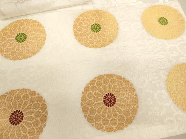 平和屋本店▼夏物　打敷　内敷2点セット　菊　金糸　法衣　寺院　仏具　仏教　僧侶　神職　装束　未使用　AAAW7239ja