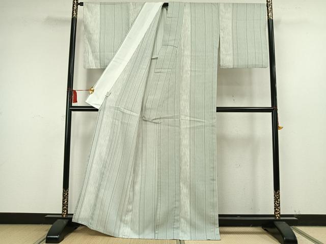 平和屋着物▽小紋 単衣 縞 洗える着物 AAAW7569fy