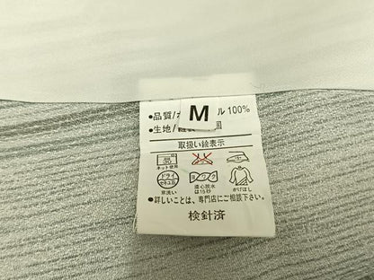 平和屋着物▽小紋 単衣 縞 洗える着物 AAAW7569fy