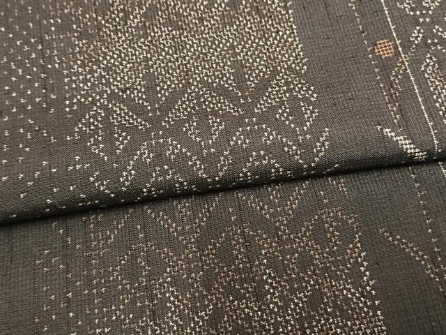 平和屋着物▽上質な紬 単衣 間道 正絹 逸品 AAAW7571fy
