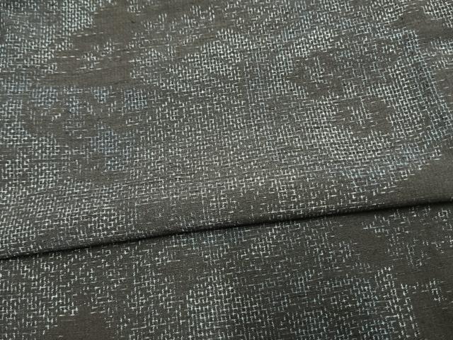 平和屋着物▽結城紬 単衣 亀甲花文 正絹 逸品 AAAW7574fy