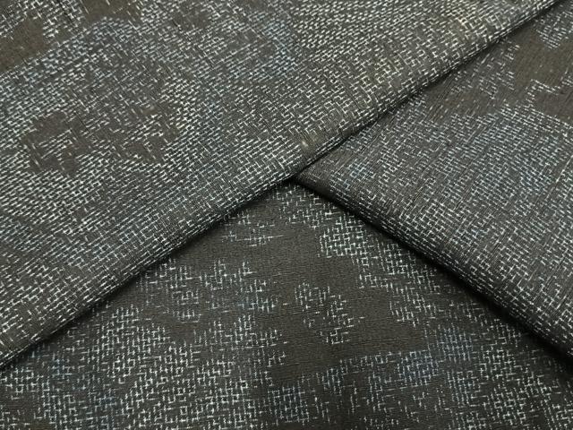 平和屋着物▽結城紬 単衣 亀甲花文 正絹 逸品 AAAW7574fy