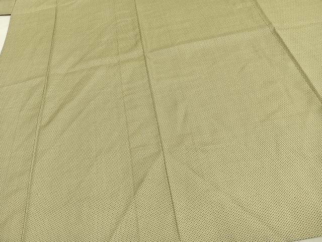 平和屋着物▽お召 単衣 80亀甲 正絹 逸品 AAAW7577fy