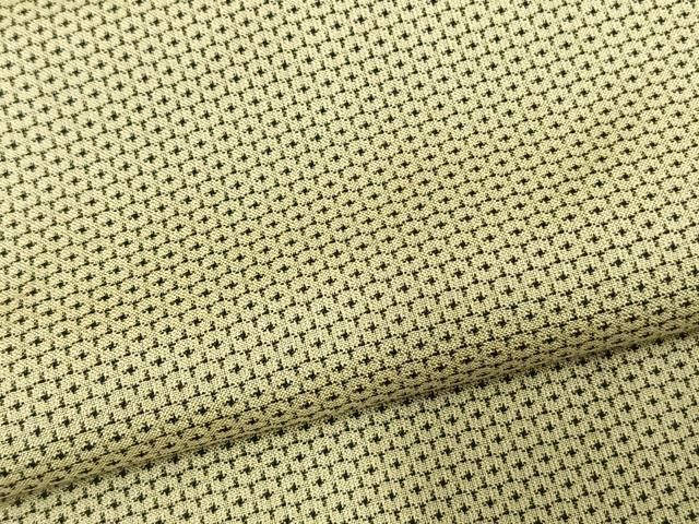平和屋着物▽お召 単衣 80亀甲 正絹 逸品 AAAW7577fy