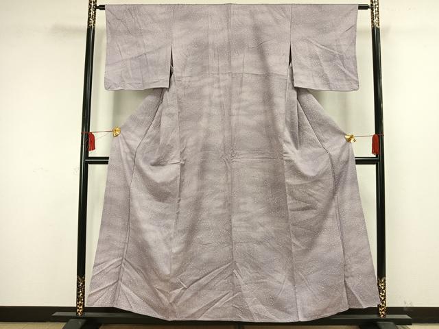 平和屋着物▽上質な小紋 単衣 あられ文 正絹 逸品 AAAW7579fy