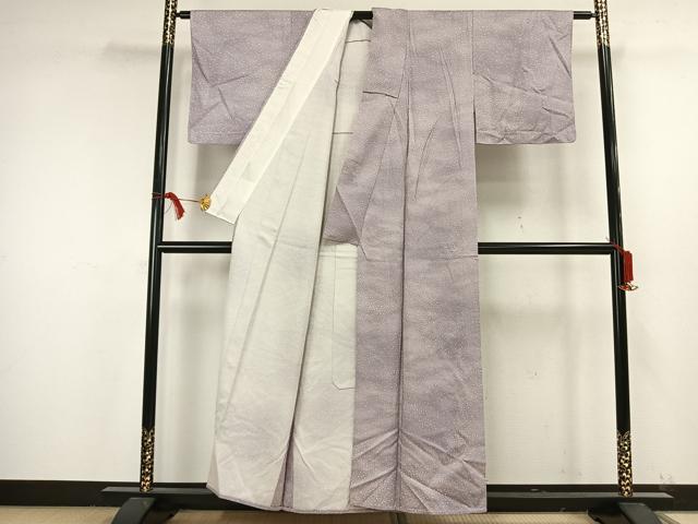 平和屋着物▽上質な小紋 単衣 あられ文 正絹 逸品 AAAW7579fy