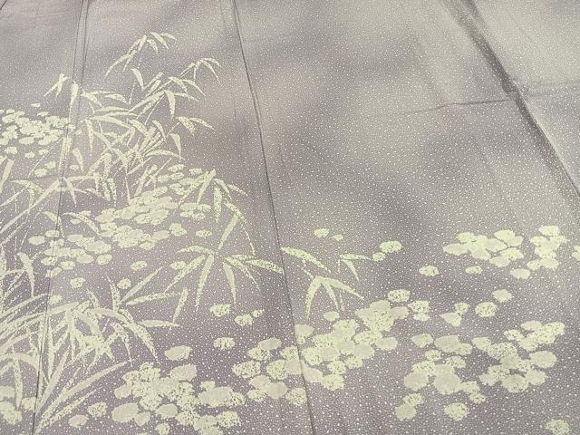 平和屋着物▽訪問着 単衣 草花文 正絹 逸品 AAAW7584fy