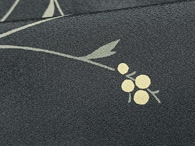 平和屋着物▽上質な小紋 単衣 草花文 正絹 逸品 AAAW7586fy