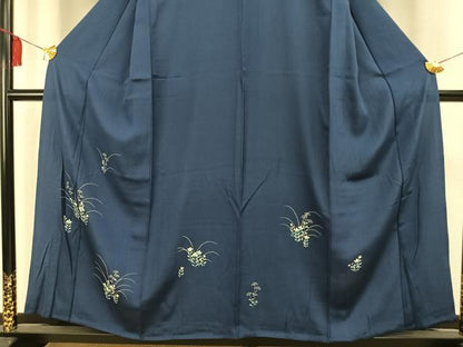 平和屋着物▽訪問着 単衣 草花文 京都工芸染織 宮下 たとう紙付き 正絹 逸品 AAAW7590fy