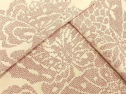 平和屋着物▽本塩沢 単衣 花蝶文 正絹 逸品 未使用 AAAW7593fy