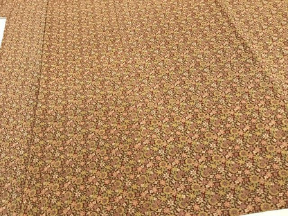 平和屋着物▽上質な小紋 単衣 草花文 鬼しぼ縮緬 正絹 逸品 AAAW7594fy