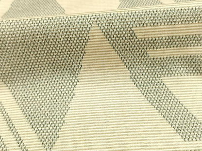 平和屋着物▽上質な紬 単衣 幾何学文様 正絹 逸品 AAAW7603fy