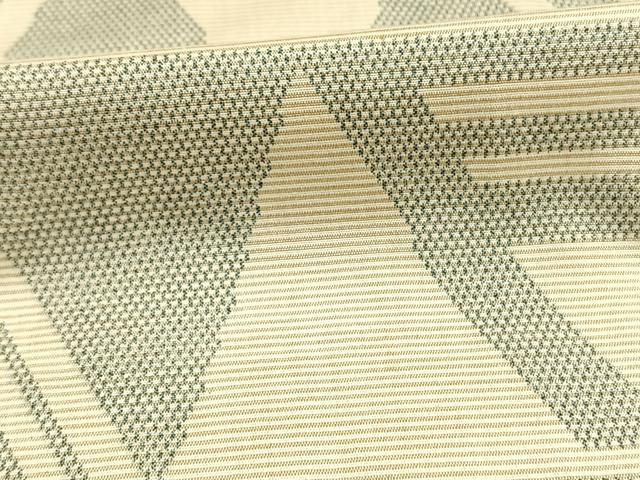 平和屋着物▽上質な紬 単衣 幾何学文様 正絹 逸品 AAAW7603fy