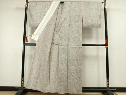 平和屋着物▽上質な小紋 単衣 総絞り 正絹 逸品 未使用 AAAW7604fy