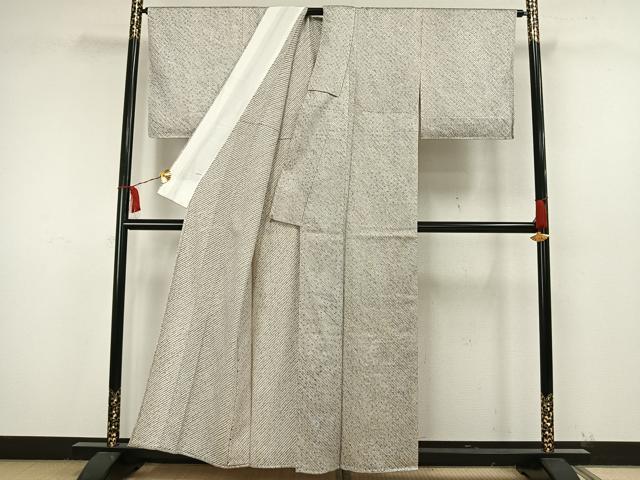 平和屋着物▽上質な小紋 単衣 総絞り 正絹 逸品 未使用 AAAW7604fy