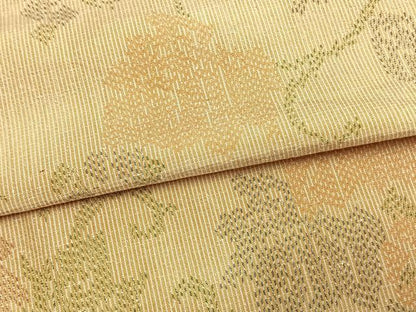 平和屋着物▽上質な紬 単衣 花唐草文 正絹 逸品 未使用 AAAW7613fy