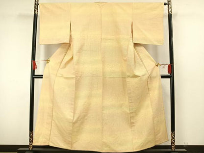 平和屋着物▽上質な紬 単衣 霞文 正絹 逸品 AAAW7620fy