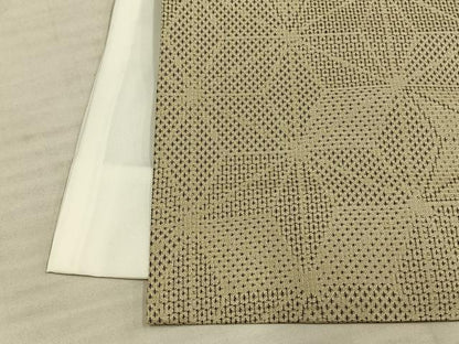 平和屋着物▽上質な紬 単衣 100亀甲 麻の葉文様 正絹 逸品 未使用 AAAW7622fy