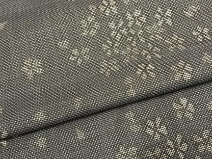 平和屋着物▽本場大島紬 単衣 舞花文 泥染 証紙付き 正絹 逸品 AAAW7628fy
