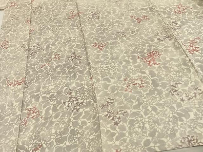 平和屋着物▽上質な小紋 単衣 草花文 正絹 逸品 AAAW7637fy