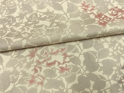 平和屋着物▽上質な小紋 単衣 草花文 正絹 逸品 AAAW7637fy
