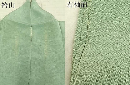 平和屋着物▽訪問着 単衣 刺繍 成り物 鬼しぼ縮緬 正絹 逸品 AAAW7639fy