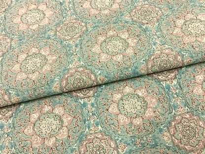 平和屋着物▽上質な小紋　単衣　紬地　花丸文　正絹　逸品　AAAW7643fy