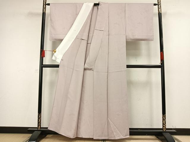 平和屋着物▽上質な色無地 単衣 色紙花地紋 桜色 さが美扱い 正絹 逸品 未使用 AAAW7650fy