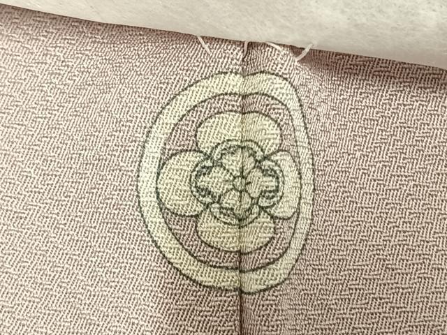 平和屋着物▽上質な色無地 単衣 色紙花地紋 桜色 さが美扱い 正絹 逸品 未使用 AAAW7650fy