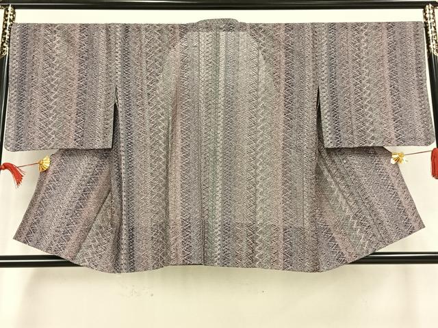 平和屋着物▽道行コート スリーシーズン 春夏秋 塵除け 組織 間道 正絹 逸品 AAAW7658fy