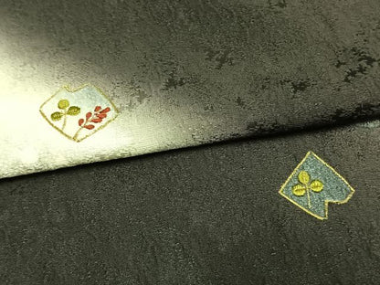 平和屋着物▽訪問着 単衣 刺繍 色紙散らし文 金糸 ロング丈 正絹 逸品 AAAW7669fy