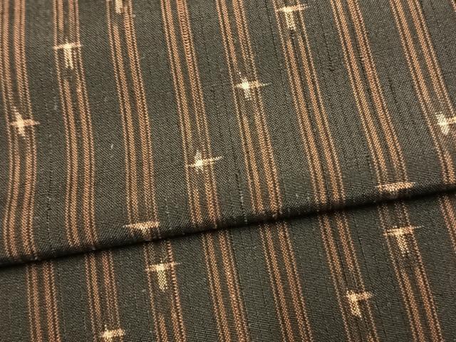 平和屋着物▽上質な紬 単衣 十字絣 正絹 逸品 AAAW7672fy