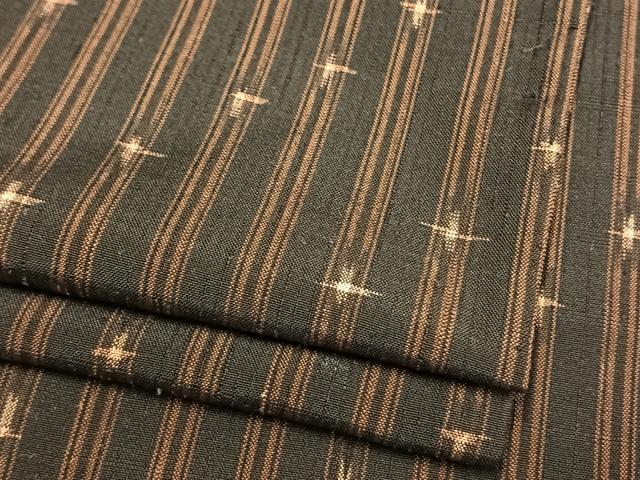 平和屋着物▽上質な紬 単衣 十字絣 正絹 逸品 AAAW7672fy