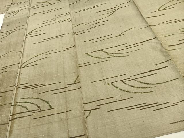 平和屋着物▽上質な紬 単衣 幾何学文様 正絹 逸品 AAAW7678fy