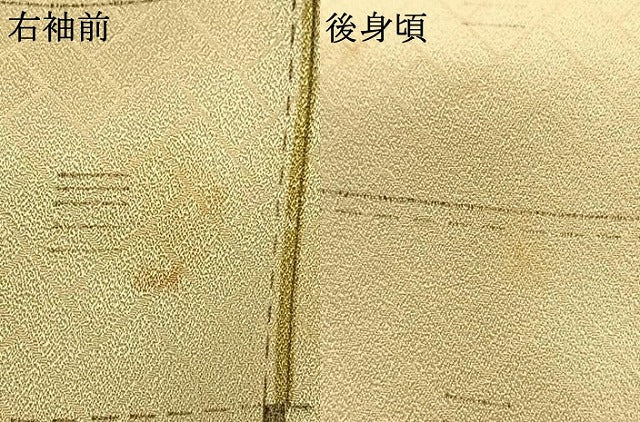 平和屋着物▽上質な小紋 単衣 色紙文 金彩 正絹 逸品 AAAW7684fy