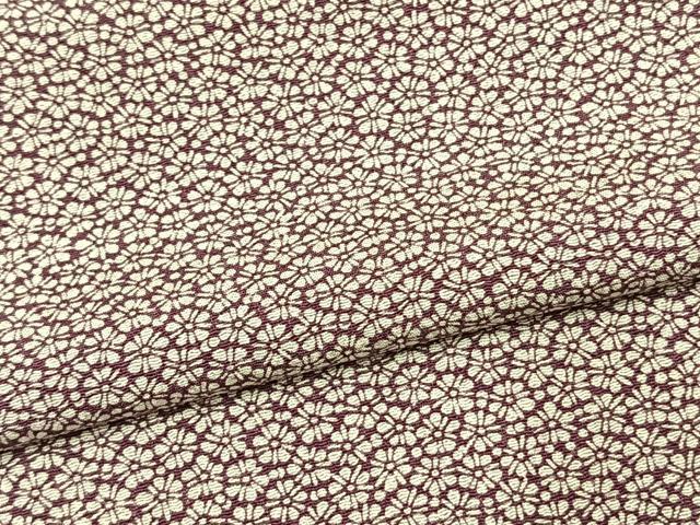 平和屋着物▽上質な小紋 単衣 花づくし 正絹 逸品 AAAW7692fy