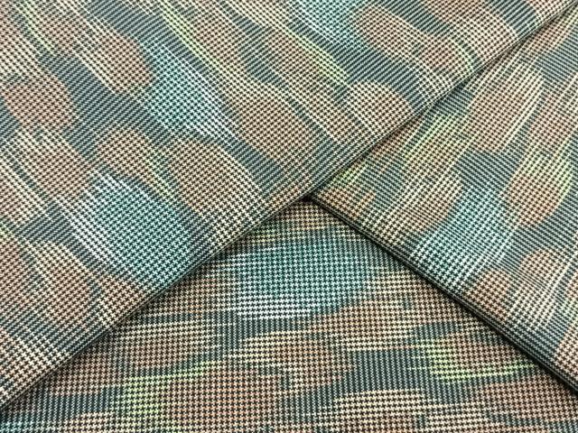 平和屋着物▽本場大島紬 単衣 抽象文 正絹 逸品 AAAW7697fy