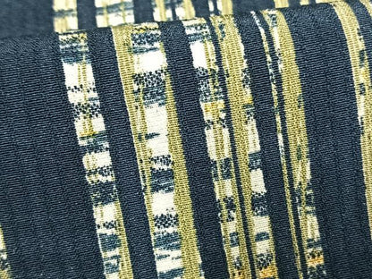 平和屋着物▽上質な小紋 単衣 縞 正絹 逸品 AAAW7707fy